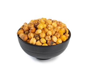 Roasted Chickpea or Dry Gram on White Background