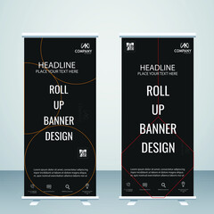 Rollup banner design Vector