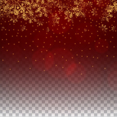 Merry Christmas snowflakes red color transparent background