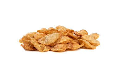 Indian Traditional Street Snack Puri or Gol Gappa on White Background