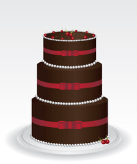 Chocolate cake illustration