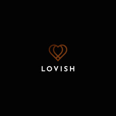 Lovish | Template Logo Love Icon with variation object