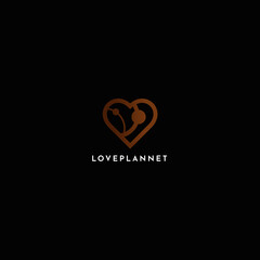 Template Logo Love Icon with variation object | Loveplanet