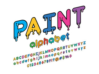 Vector of stylized melted alphabet design