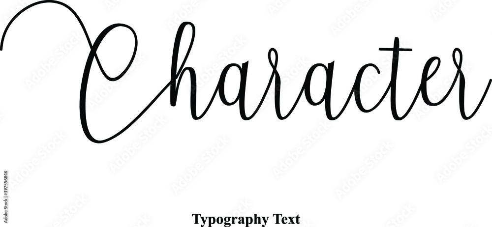 Fototapete character typescript handwritten cursive typography text