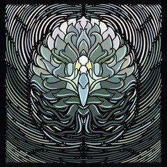 colorfull wildlife eagle vector book cover logo