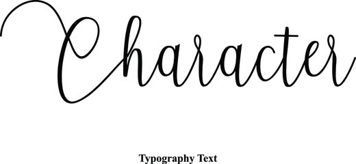 Character Typescript Handwritten Cursive Typography Text