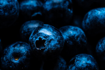 Makro reife frische Blaubeeren 