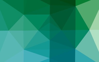 Light Blue, Green vector polygon abstract backdrop.