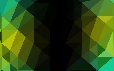 Light Green, Yellow vector low poly layout.