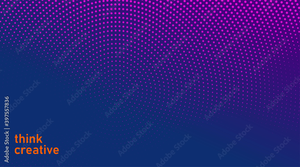 Poster Abstract vector background. Halftone gradient gradation. Vibrant texture.