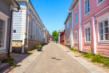 Fototapeta na wymiar Old town of Porvoo in Finland. 