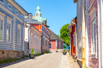 Fototapeta na wymiar Old town of Porvoo in Finland. 