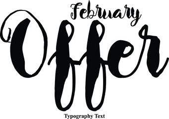 February Offer Bold Typography Text For Sale Banners Flyers and Templates