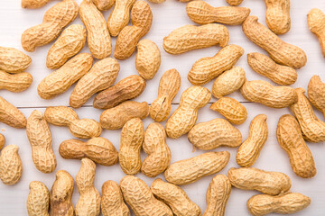 Fruits peanut in shell and peeled