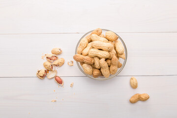 Fruits peanut in shell and peeled