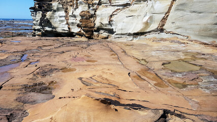 Rock Pools at the Rock Platform on Avoca Beach New South Wales Australia