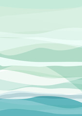 Beautiful abstract image with wavy pattern in blue and green colors