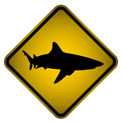beware of shark sign