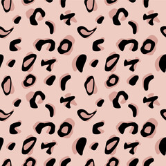 black and white leopard animal wildlife pattern tee illustration art vector