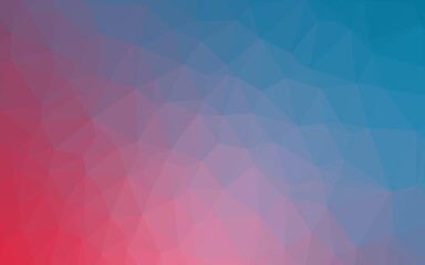 Light Blue, Red vector polygonal background.