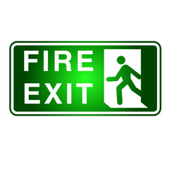 emergency sign with person