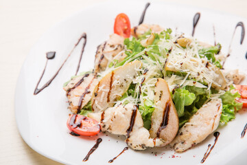 Turkey salad and vegetables