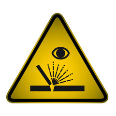 welding in progress warning sign