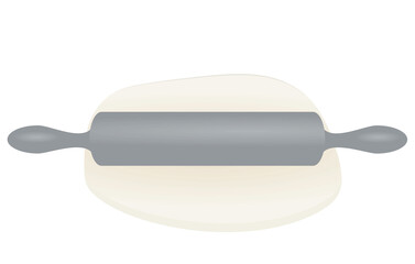 Gray rolling pin. vector illustration