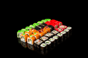 fresh fish sushi set. Japanese food