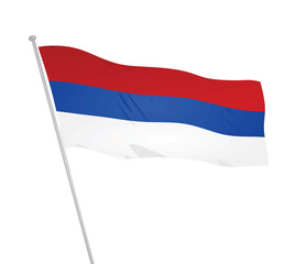 Serbia flag template. vector illustration 