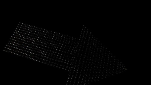 Businessmen lead by a businesswoman forming arrow shape, hd, Luma Matte