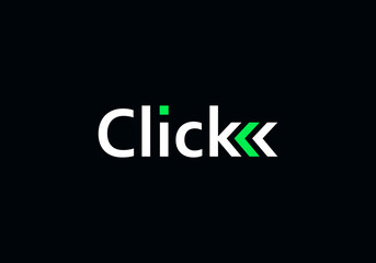 Click pointer creative logo. - obrazy, fototapety, plakaty