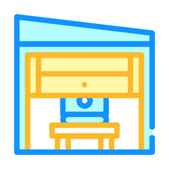 office in garage color icon vector illustration