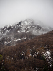fog over the mountains