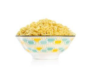 Plain Maggi Noodles, Instant Masala Maggi Isolated on White Background