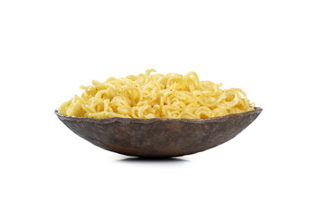 Plain Maggi Noodles, Instant Masala Maggi Isolated on White Background