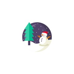 snowman with hat