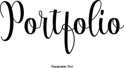 Portfolio Typography Text On White Background