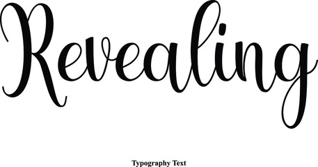 Revealing Typography Text On White Background