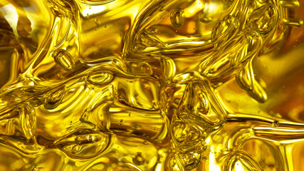 Oil background with air bubbles, macro shot.
