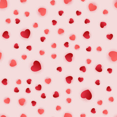 Abstract Heart Seamless Pattern Background. Vector Illustration