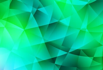 Obraz na płótnie Canvas Light Green vector gradient triangles template.
