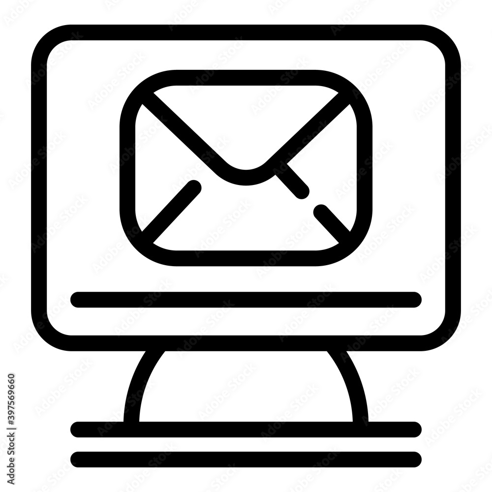Poster applicant letter icon. outline applicant letter vector icon for web design isolated on white backgro