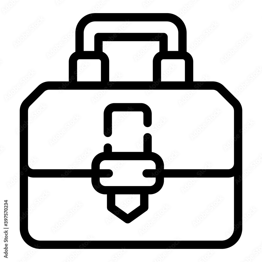 Poster briefcase bag icon. outline briefcase bag vector icon for web design isolated on white background