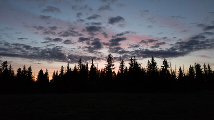 sunset in the mountains