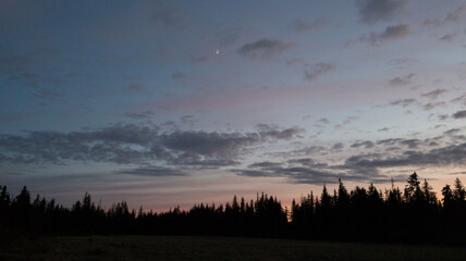 sunset in the mountains