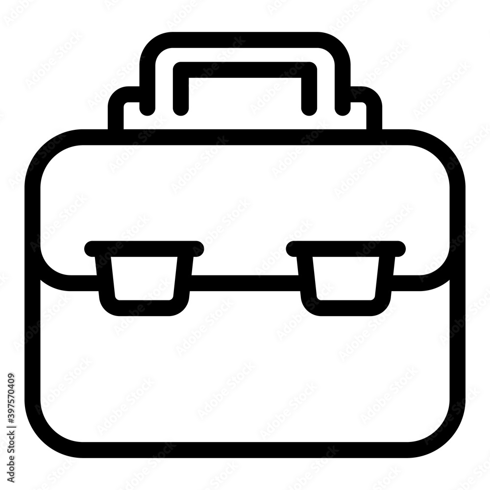 Poster baggage suitcase icon. outline baggage suitcase vector icon for web design isolated on white backgro