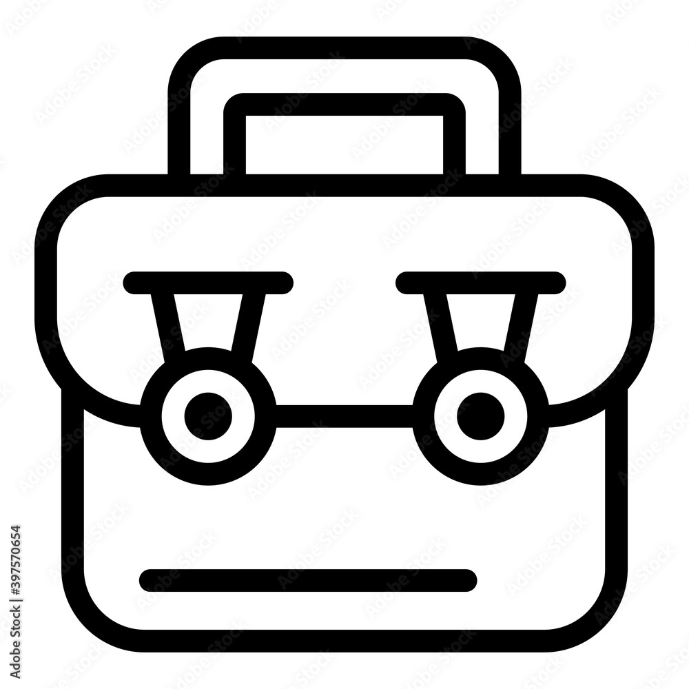 Poster manager suitcase icon. outline manager suitcase vector icon for web design isolated on white backgro