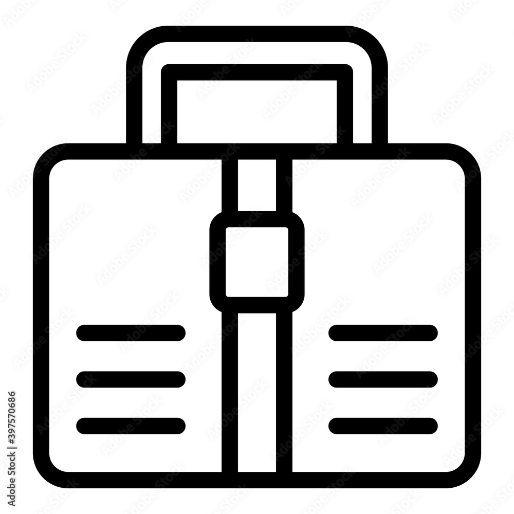 Poster career briefcase icon. outline career briefcase vector icon for web design isolated on white backgro